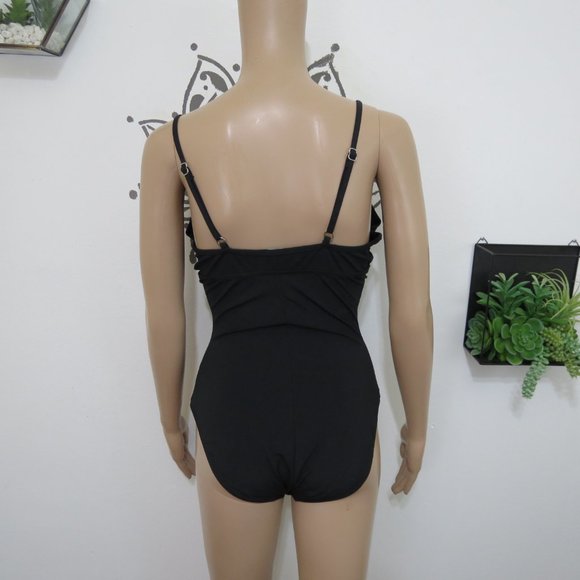 Assets by Spanx Black Slimming Bathing Suit L - Picture 2 of 2
